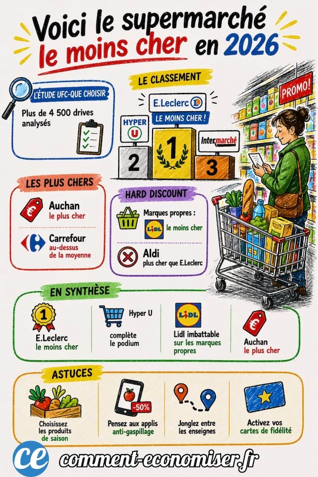 UFC-Que Choisir r&eacute;v&egrave;le enfin quelle enseigne est la moins ch&egrave;re en 2026