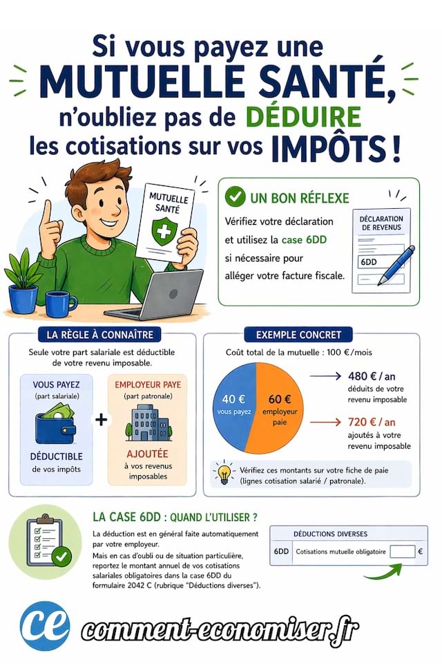 Les cotisations mutuelles sont d&eacute;ductibles des imp&ocirc;ts