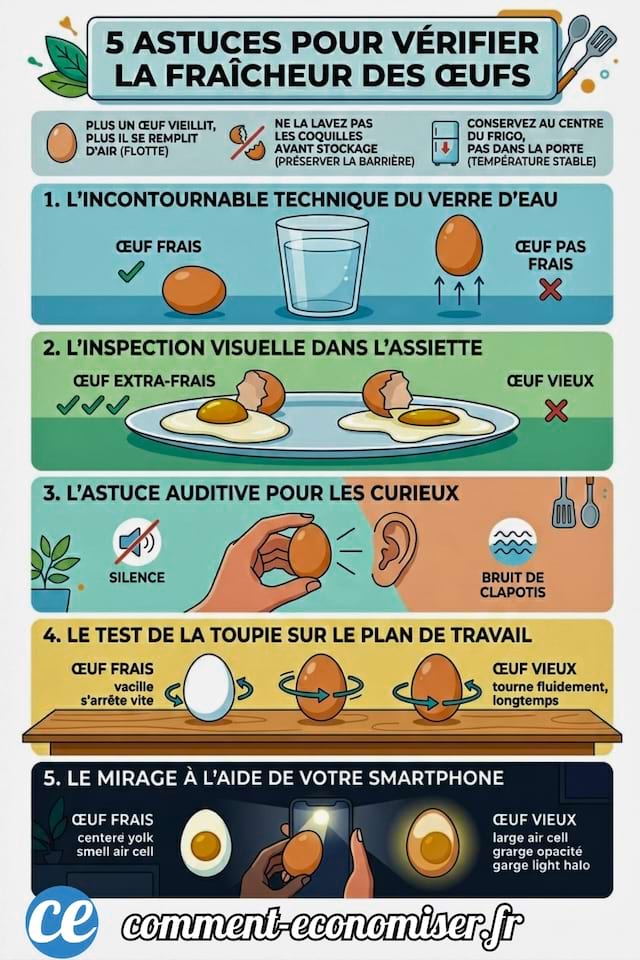 5 astuces pour v&eacute;rifier la fra&icirc;cheur des &oelig;ufs 