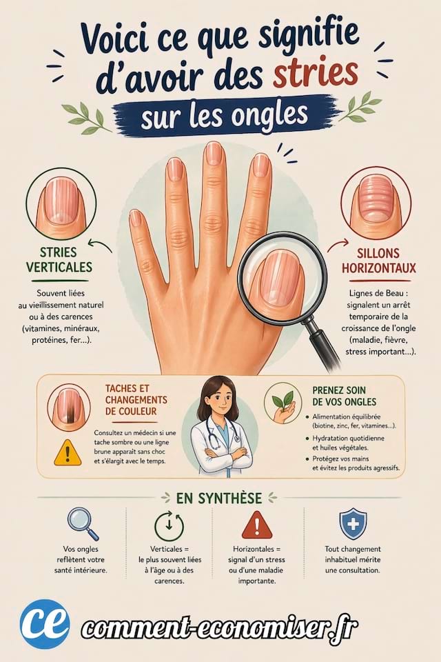 signification des lignes sur les ongles