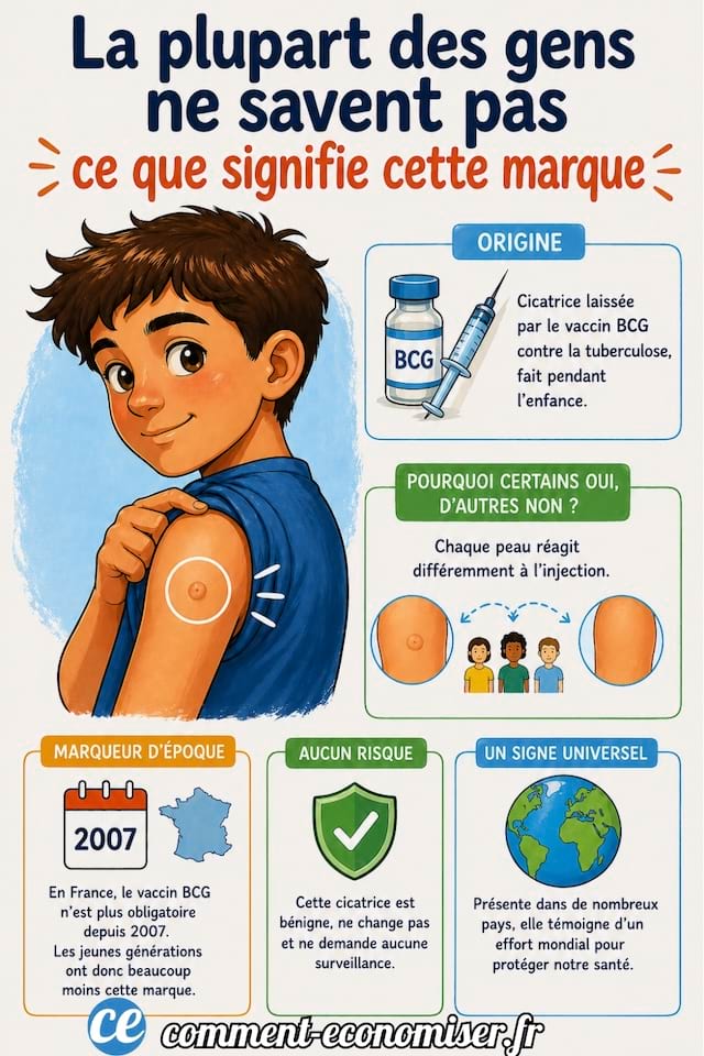 Voici pourquoi certaines personnes ont cette marque. il s'agit du bcg