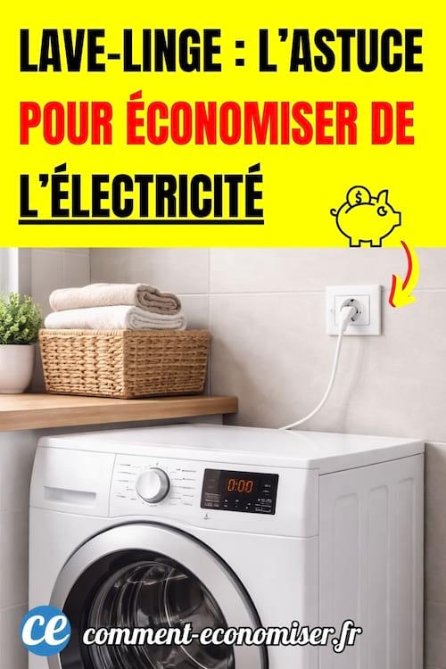 une machine à laver branchée dans une salle de bain