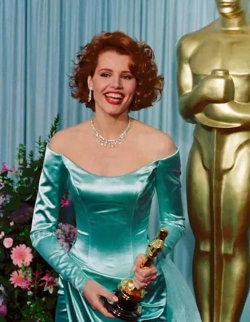 geena davis &agrave; la c&eacute;ramonie des Oscar