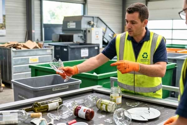 Un homme qui explique comment se traite du verre cass&eacute;