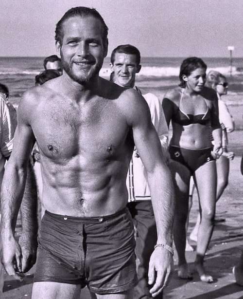 Paul Newman sur la plage
