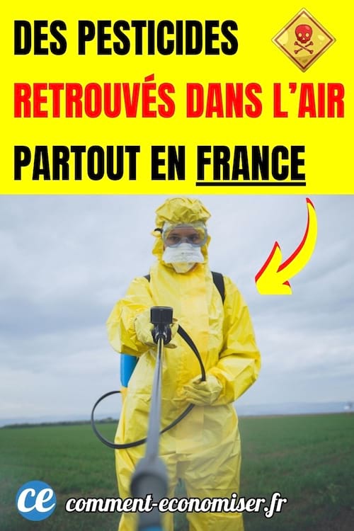 une personne avec une tenue de protection jaune diffuse des pesticides