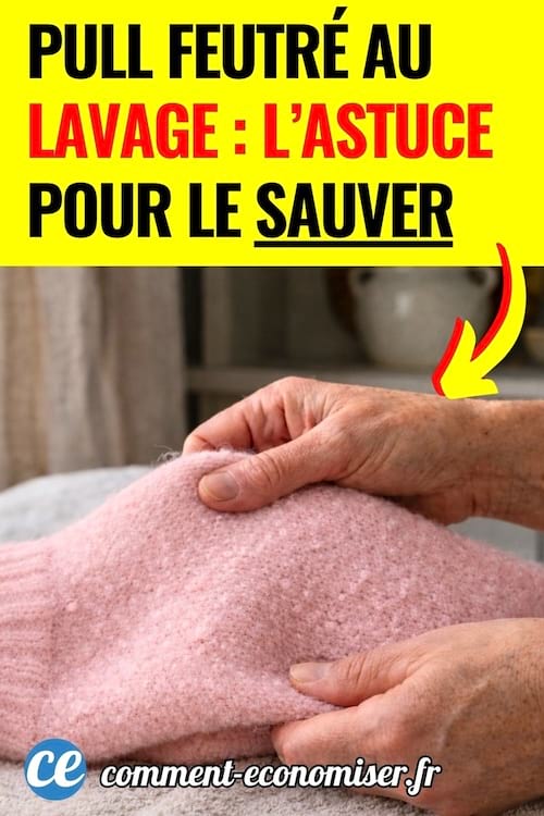 un pull rose feutré et rétréci