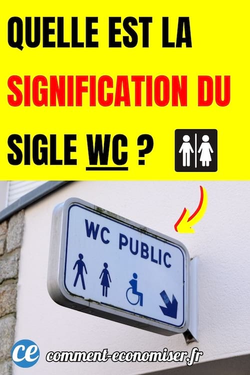 une pancarte avec le sigle WC public