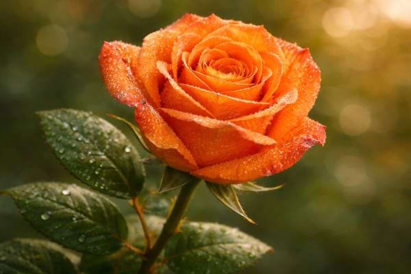 une rose orange