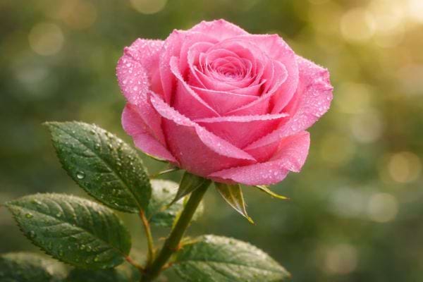une rose rose