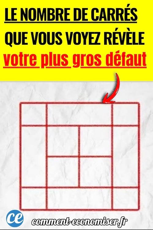 un carré rouge composé de plusieurs carrés et rectangle sur un fond blanc