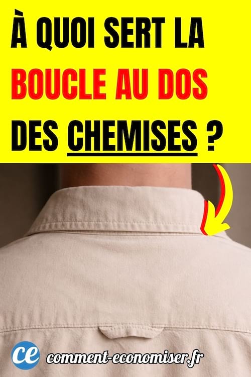 une personne de dos portant une chemise claire avec une boucle