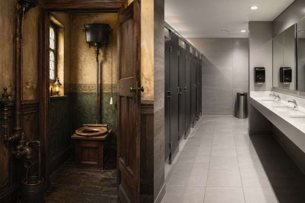 des Wc anciens et des WC modernes
