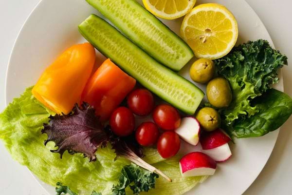 assiette de l&eacute;gumes
