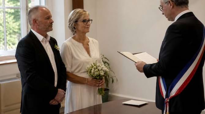 Mariage civil c&eacute;l&eacute;br&eacute; discr&egrave;tement dans une mairie