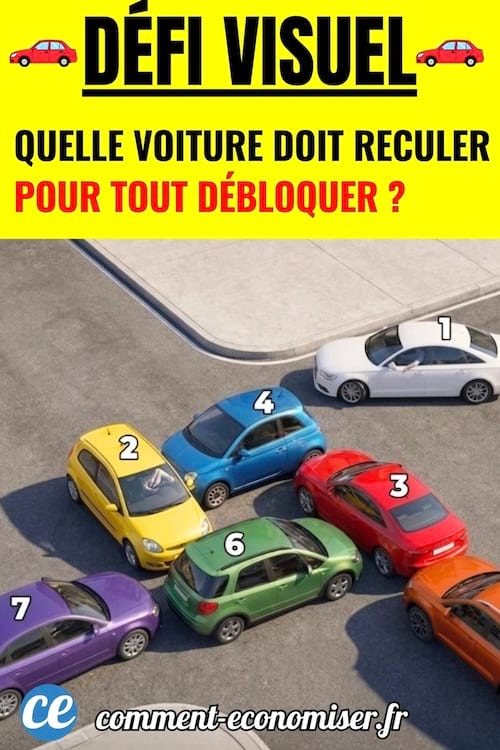 un d&eacute;fi logique &agrave; r&eacute;soudre avec un embouteillage de voitures