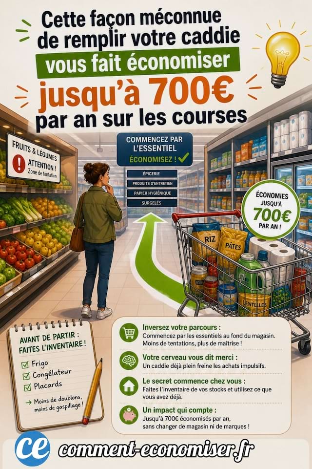 cette fa&ccedil;on m&eacute;connue de remplir votre caddie vous ferait &eacute;conomiser jusqu&rsquo;&agrave; 700&euro; par an