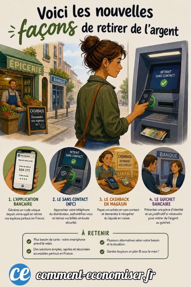 les nouvelles fa&ccedil;ons de retirer vos esp&egrave;ces arrive partout en France