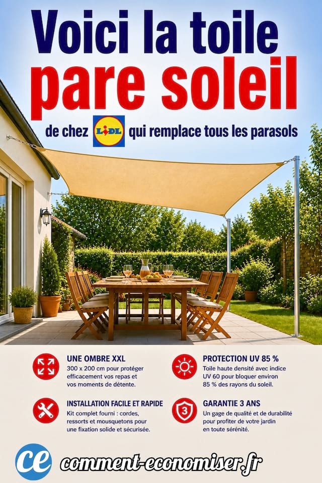 Dites adieu au parasol : cet accessoire Lidl &agrave; 21,99&euro; va sauver vos repas de famille du soleil cet &eacute;t&eacute;