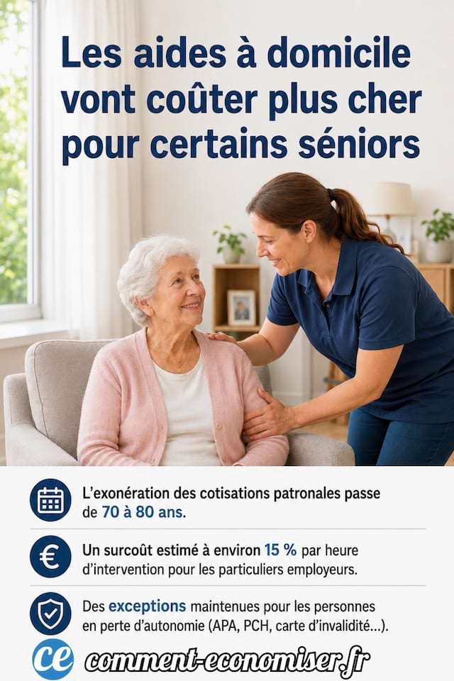 350 000 seniors vont devoir payer plus cher pour leur aide &agrave; domicile