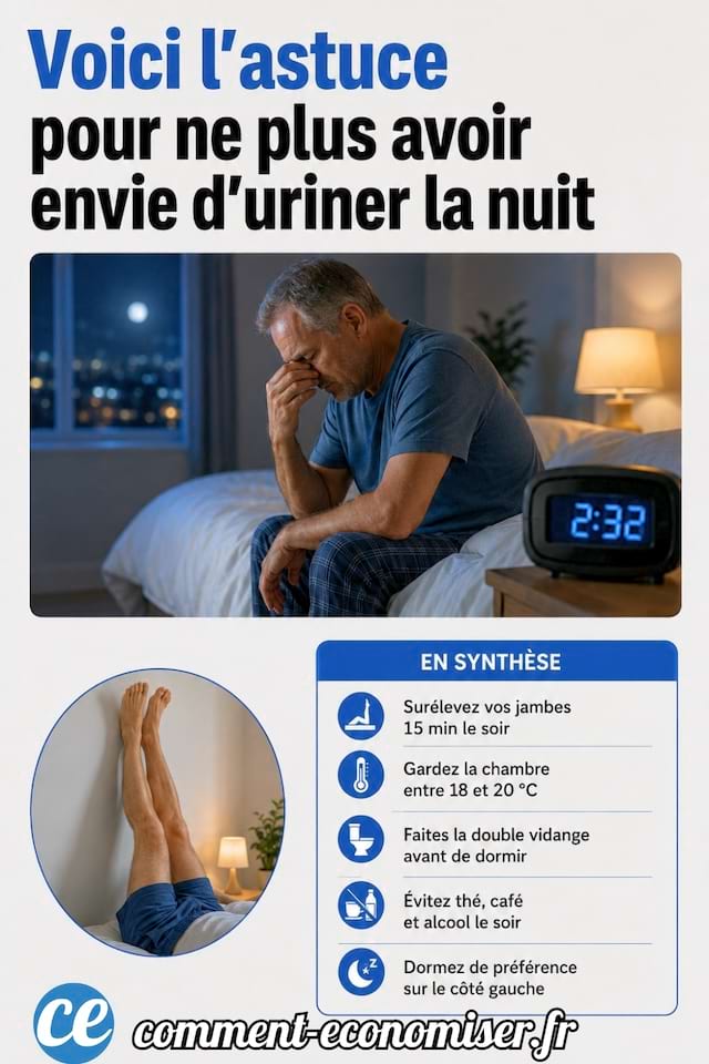 Faites ceci et ne vous levez plus jamais la nuit pour uriner 