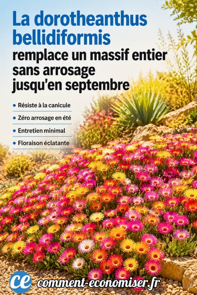 Cette vivace sublime remplace un massif entier sans arrosage jusqu'en septembre