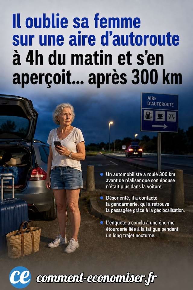 Il oublie sa femme sur une aire d'autoroute &agrave; 4h du matin