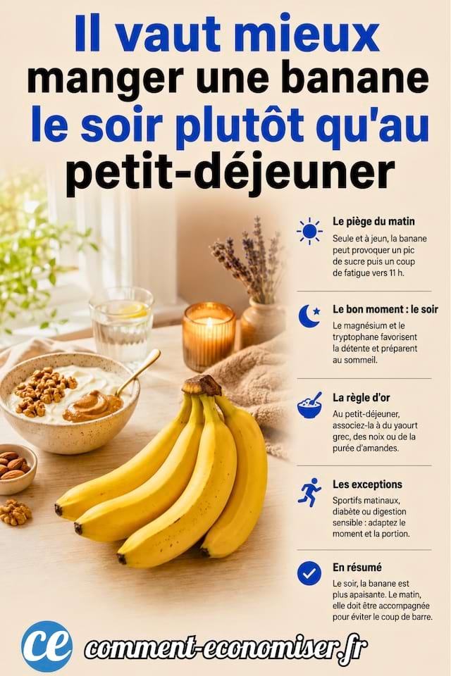Pourquoi il ne faut pas manger de banane au petit d&eacute;jeuner