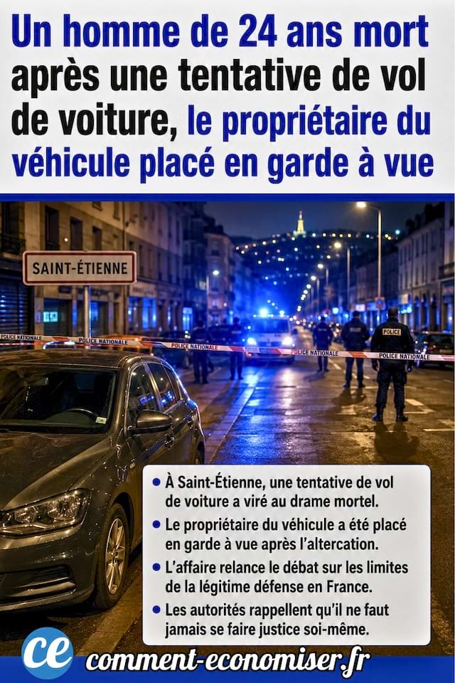 Un homme de 24 ans mort apr&egrave;s une tentative de vol dans une voiture
