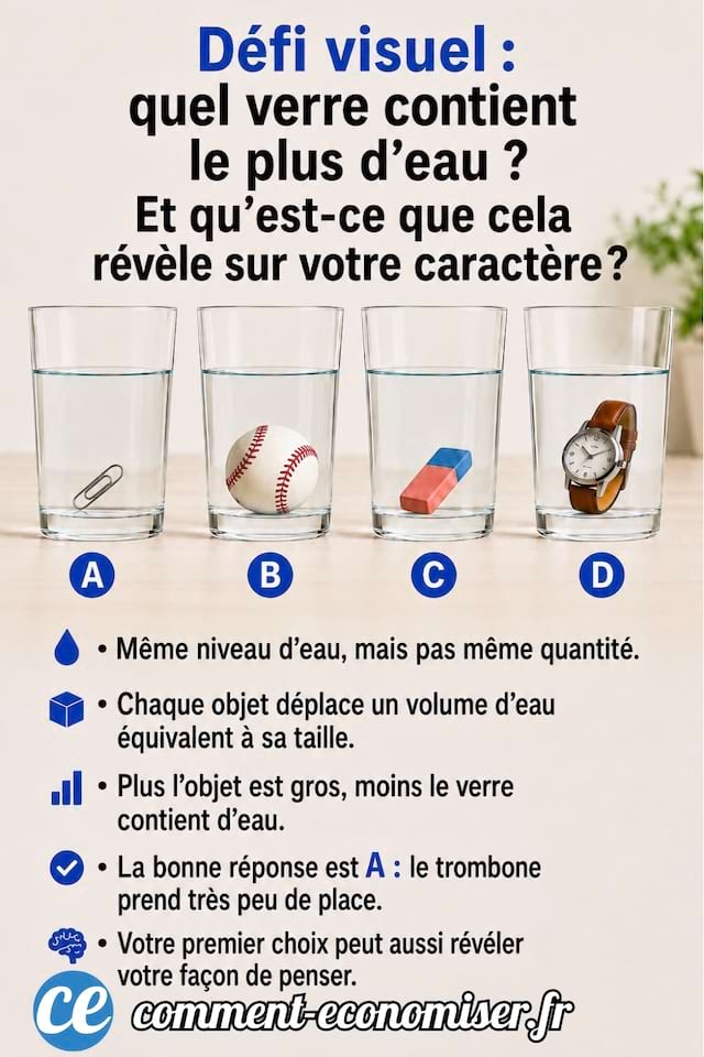Quel verre contient le plus d’eau ? Votre réponse révèle si vous êtes généreux ou égoïste