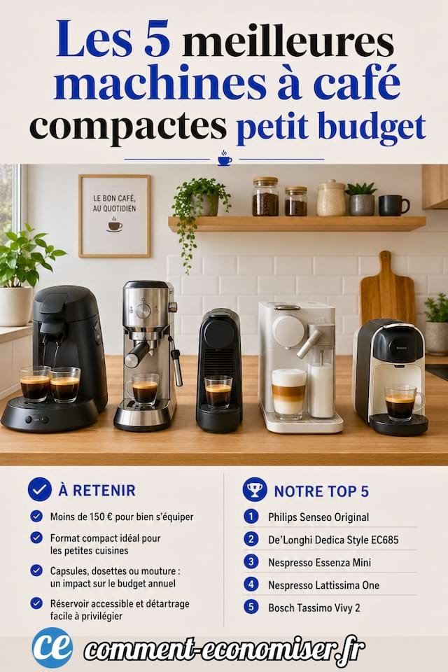 Les 5 meilleurs machines &agrave; caf&eacute; compactes petit budget
