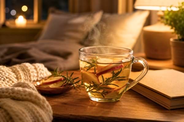 Une infusion au romarin et &agrave; la pomme