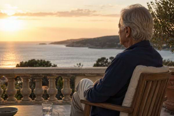 vieil homme face &agrave; la mer