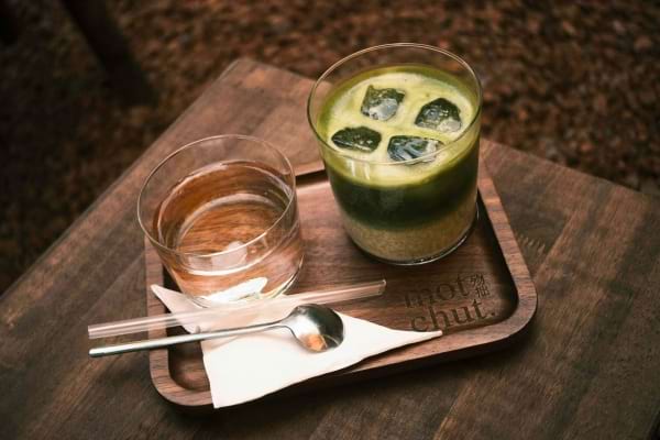 Un verre de matcha