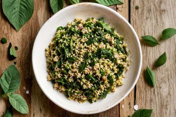 plat d'amarante cuisin&eacute;e avec du quinoa
