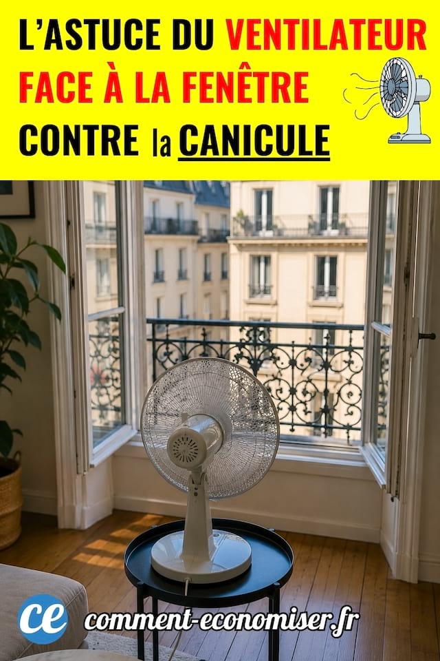 Astuce du ventilateur face &agrave; la fen&ecirc;tre pour lutter contre la canicule