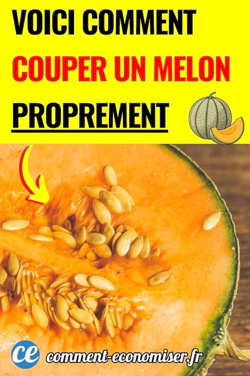 un melon coupé en deux