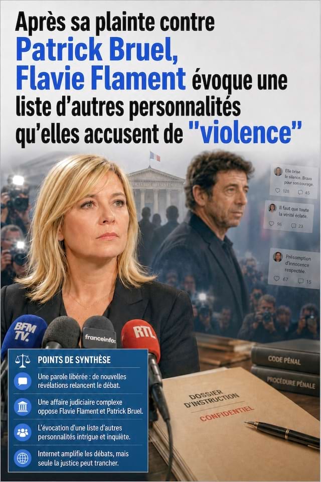 Flavie Flament évoque une liste d'autres personnalités qu'elles accusent de "violence"