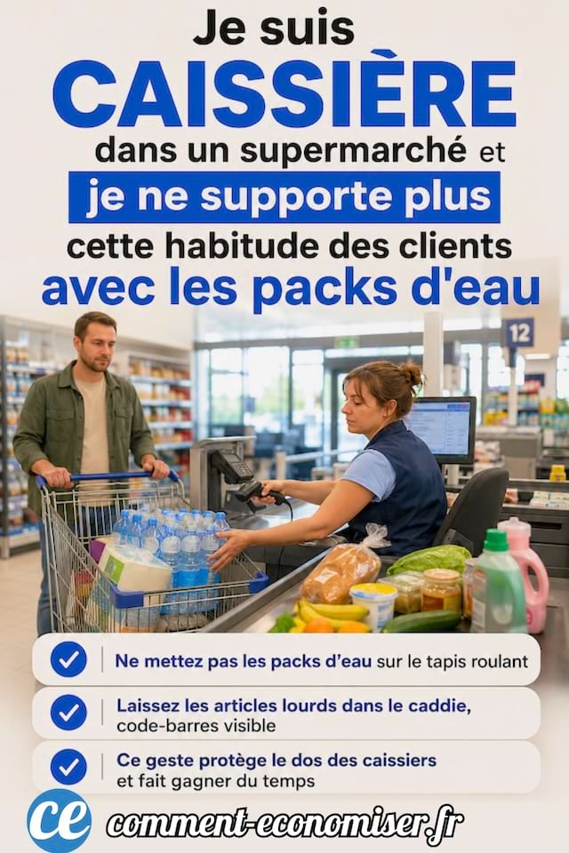 Je suis caissier et je ne supporte plus cette habitude des clients avec les packs d'eau &agrave; la caisse