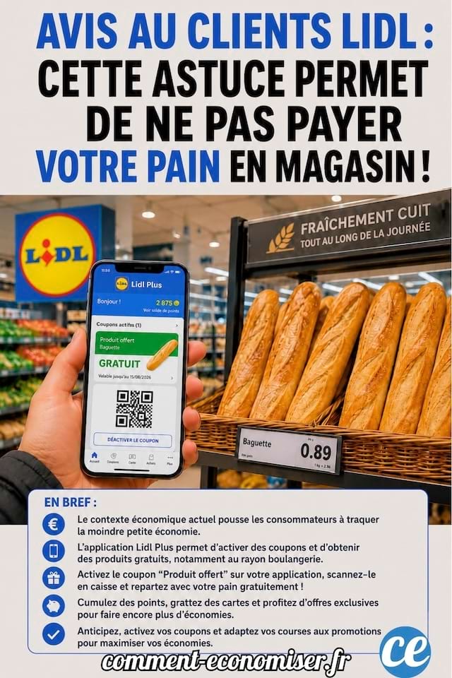 Avis aux clients Lidl : cette astuce permet de ne pas payer votre pain en magasin, les radins valident la technique !