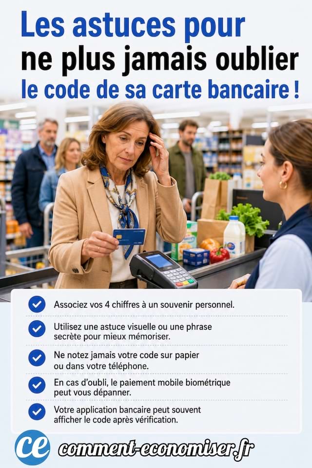 5 astuces pour ne plus jamais oublier le code de sa carte bancaire !