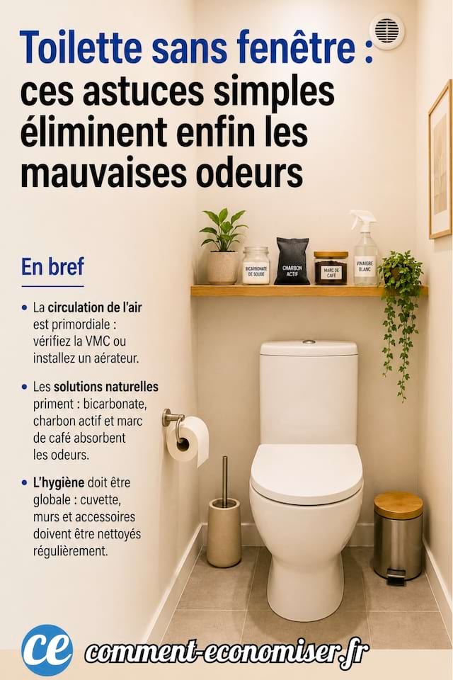 WC sans fen&ecirc;tre : ces astuces simples &eacute;liminent enfin les mauvaises odeurs