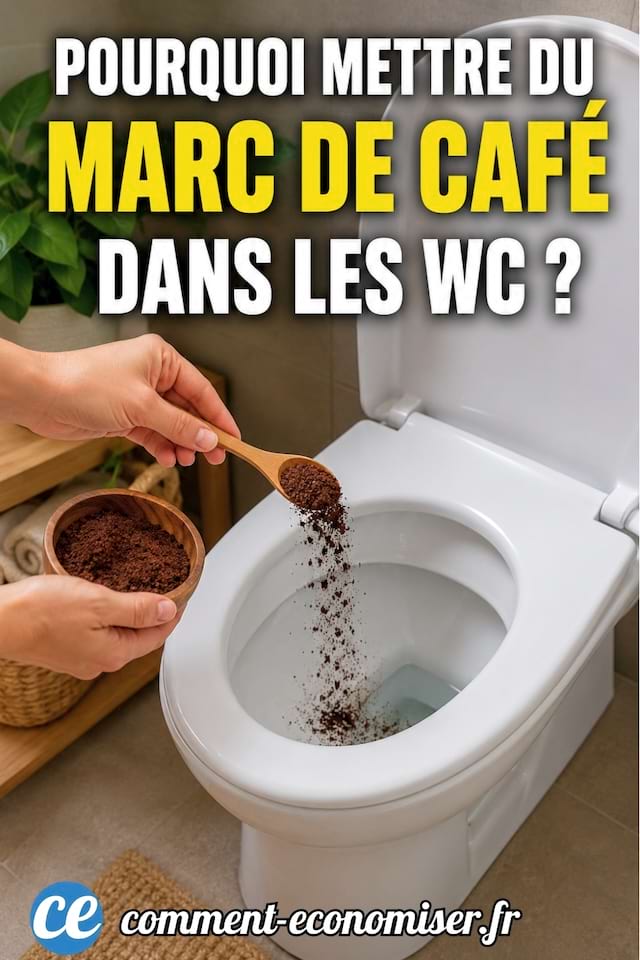 Mettre du marc de café dans les WC