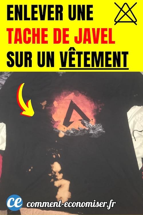 un t-shirt Apex avec une grosse tache de javel
