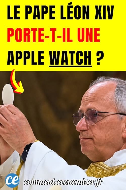 le papel L&eacute;on XIV faisant la messe avec une montre apple watch