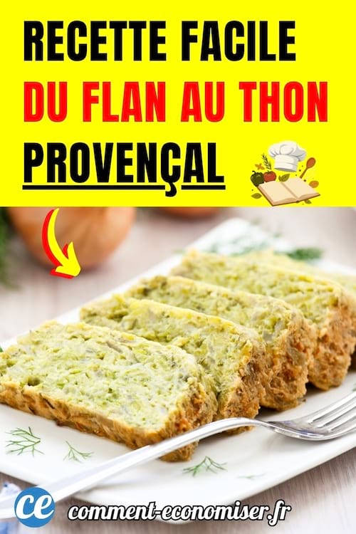 un flan au thon avec des tranches découpées