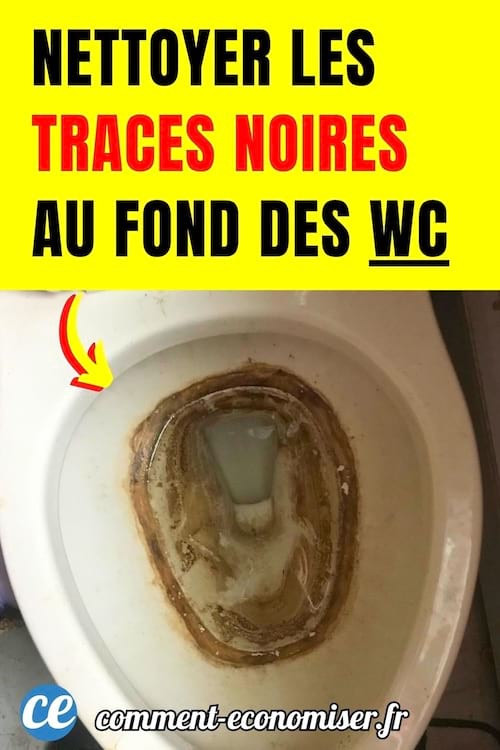 des traces noires au fond de la cuvette des wc
