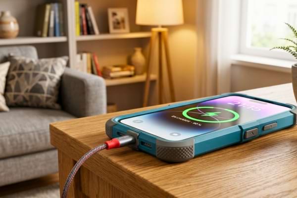 coque épaisse sur smartphone