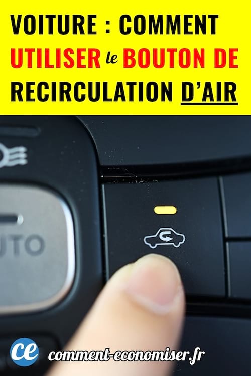 Bouton recirculation d'air pour la voiture