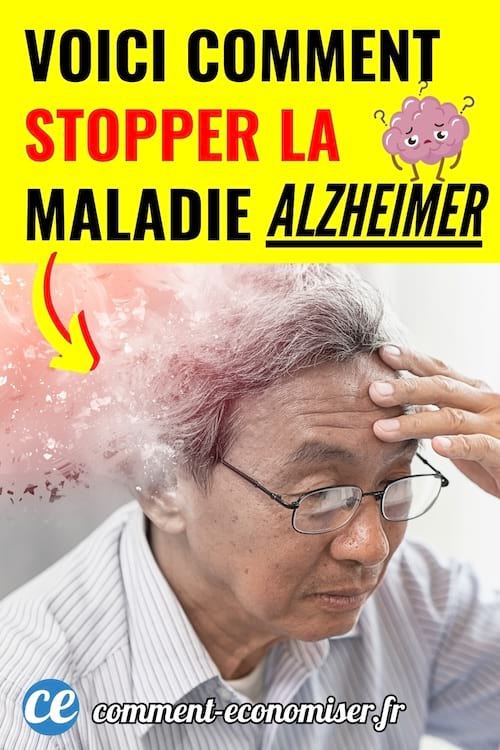 un homme âgé de type asiatique se tient le front avec impression de neurones qui s'échappent